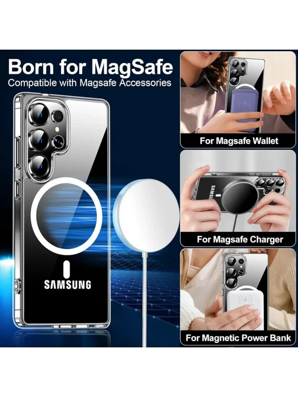 Samsung Galaxy S25 Ultra Magsafe Kılıf + Cam Ekran Koruyucu Seti - Görsel 5