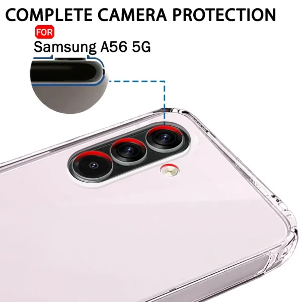 Samsung Galaxy A56 5G Şeffaf Silikon Kılıf Kamera Koruma - Görsel 3