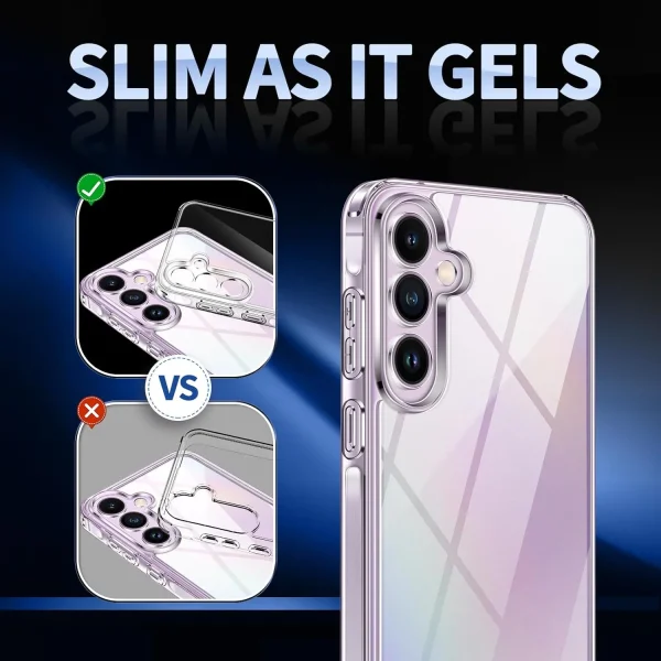 Samsung Galaxy A55 Şeffaf Silikon Kılıf + Cam Ekran Koruyucu Seti - Görsel 5