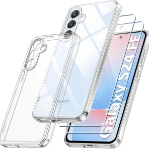 Samsung Galaxy S24 FE Şeffaf Kılıf + Cam Ekran Koruyucu Seti