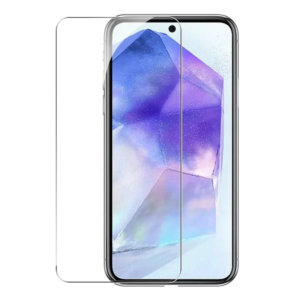 Samsung Galaxy A55 Şeffaf Silikon Kılıf + Cam Ekran Koruyucu Seti - Görsel 2