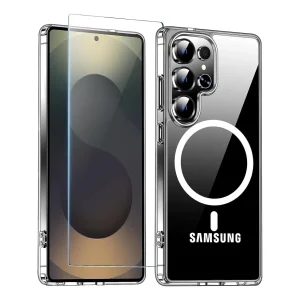Samsung Galaxy S25 Ultra Magsafe Kılıf + Cam Ekran Koruyucu Seti